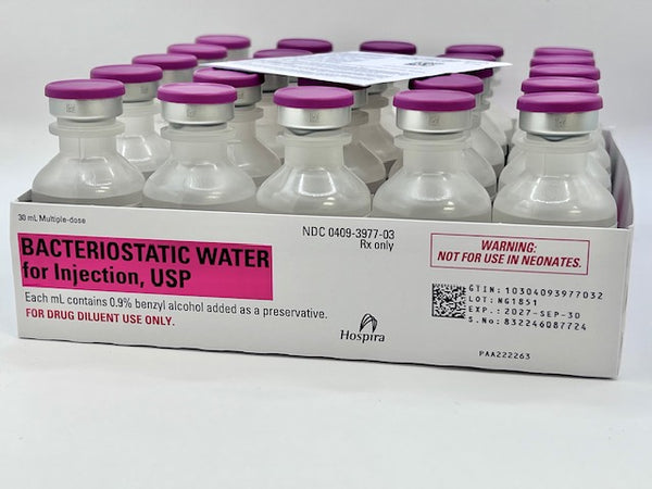30ml Bacteriostatic Water (1 Case/ 100 bottles) –