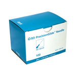 A sterile sealed box of 100 MedNeedles|MedPlus BD Precision Glide Needles.