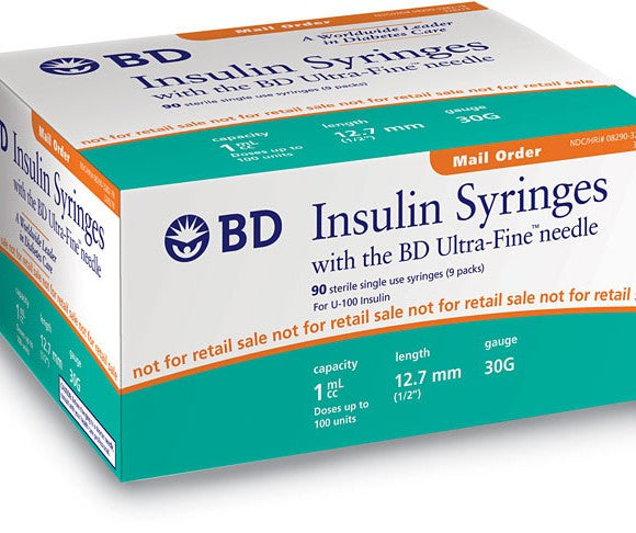 Insulin Syringes with Permanently Attached Needles, BD Medical