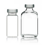 A 30ml Sterile Empty Glass Vial (each) with a silver cap for ALK sterile water products.
