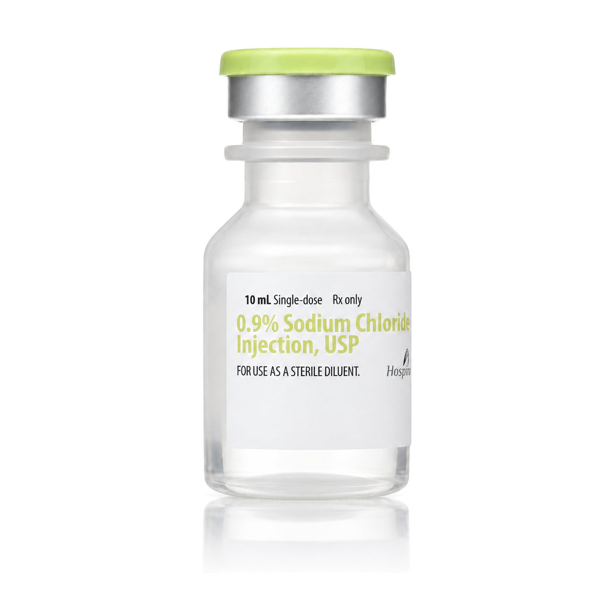 Hospira / Pfizer preservative-free saline, 10 mL reference vial