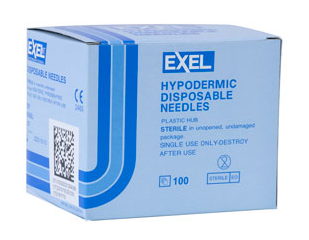 MedPlus Exel Disposable Hypodermic Needles 23G x 1½", box of 100, sterile, luer lock compatible; EXP: 7/3/2026. Price increased to $6.54 from $5.62 on 6/10/25.