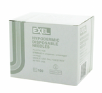 A box of MedPlus Exel Disposable Hypodermic Needles 27G x ½", containing 100 sterile, single-use Luer Lock needles, is shown against a white background. Price increased from $5.62 to $6.54 on 6/10/25.