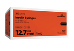 A box of Embecta (formerly BD) Insulin Syringes from MedPlus, 16mm, 27G, 1mL for U-100 insulin; contains 100 syringes. Price: $26.85 or $55.14 per box as of 6/24/25.