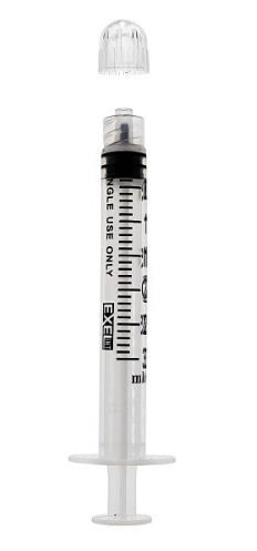 The Exel 3mL Syringe Only by MedPlus is a single-use, sterile syringe featuring easy-to-read measurement markings and a clear plastic cap that can be removed to expose the needle. This latex-free design promotes patient safety and helps minimize medication waste. One box contains 100 syringes, with the price increasing from $9.81 to $11.38 on 6/10/25.