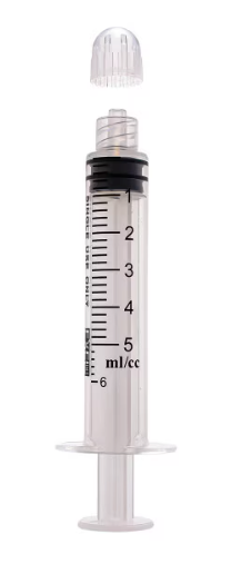 Box of 100 MedPlus Exel 5mL syringes (no needles), Luer Lock design, each sterile and not made with natural rubber latex. Product: Exel 5mL Syringe Only 1 Box (100 Syringes). Price increased to $16.01 from $9.48 on 6/10/25.