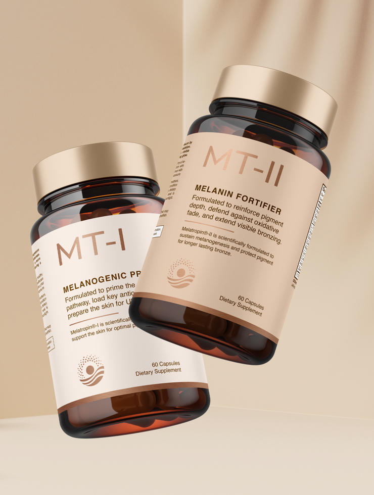 The Melatropin® Bundle from Bacteriostaticwater.com features two brown supplement bottles—bundle and save 15% with our exclusive offer.