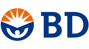 The BD logo features a blue circle with an orange and white sunburst and "BD" lettering, symbolizing innovation in diabetes care with BD | Embecta Insulin Syringes by MedPlus, now $26.85/$55.14 per box (as of 6/24/25).