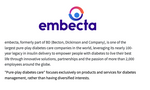 The BD logo features a blue circle with an orange and white sunburst and "BD" lettering, symbolizing innovation in diabetes care with BD | Embecta Insulin Syringes by MedPlus, now $26.85/$55.14 per box (as of 6/24/25).
