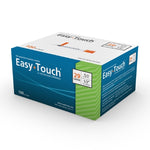 A box of EasyTouch™ 1/2cc x 29G 1/2" Insulin Syringes (Box of 100) by MHC on a white background.