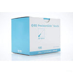 Box of 100 BD Precision Glide Needles with logo and needle illustration. Size: 23G x 1 inch (0.6 mm x 25 mm). Brand: MedPlus. Price increase on 2/5/25 from $9.86 to $10.13; note: 30G price on 3/14/25 is $28.71.