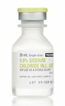 A 20 mL single dose vial of Henry Schein's Sodium Chloride 0.9% for Injection USP (Preservative Free), labeled for use as a sterile diluent.