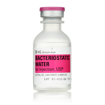 The 30ml Bacteriostatic Water for Injection by Henry Schein, priced at $3.50 as of 1/15/25, features pink and white packaging. It is infused with benzyl alcohol and delivers non-pyrogenic water for safe, reliable medical use.